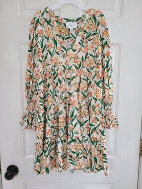 Pomander Place Tuckernuck Floral Bermuda Blossom Tiered Kenzo Mini Dress Sz XS